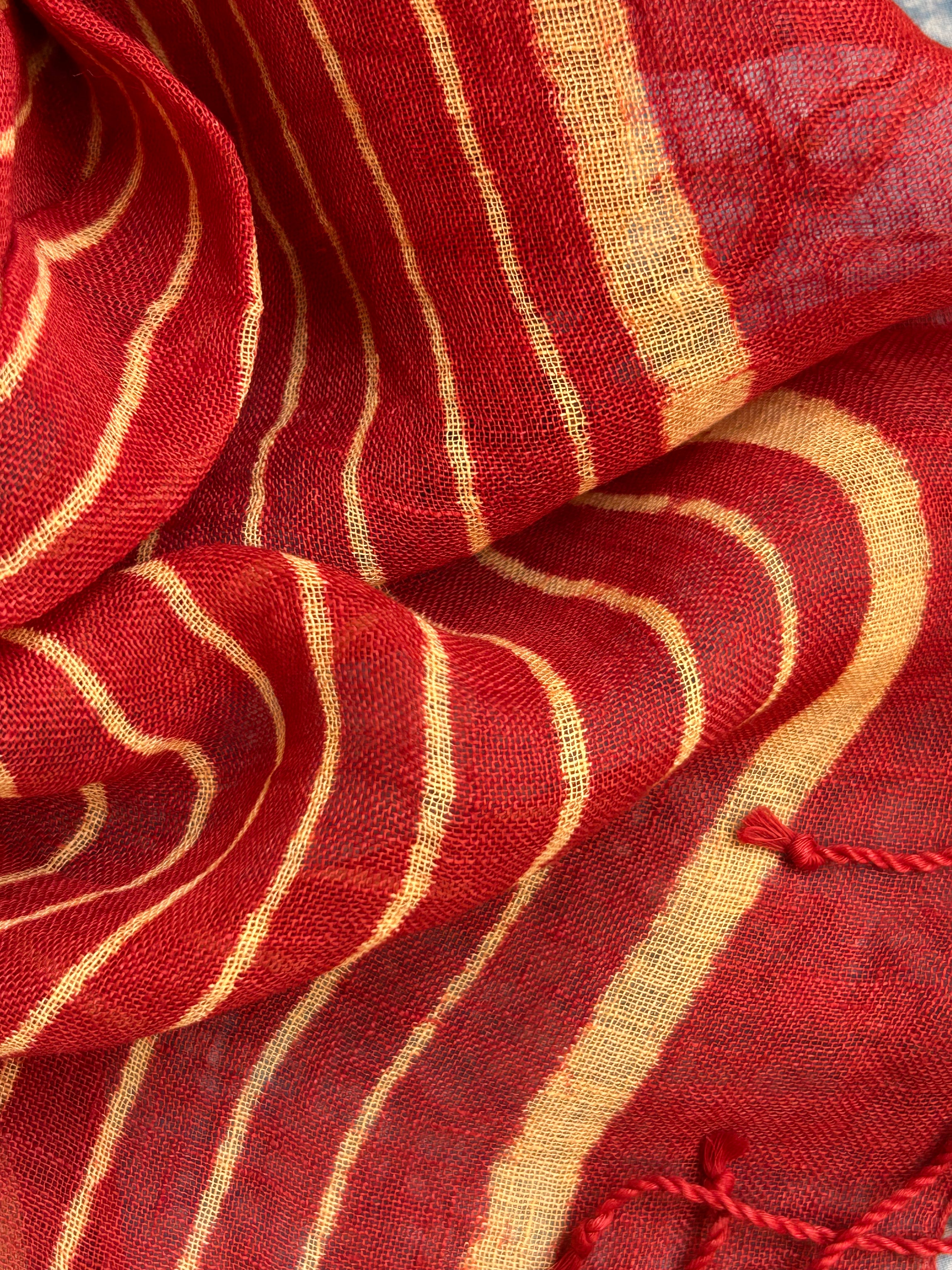 Handcrafted Linen Kurta Dupatta Set