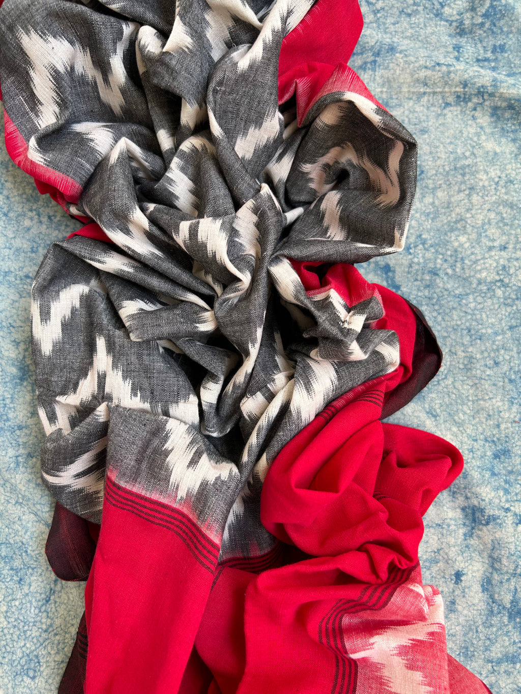 Handwoven Double Ikat Kurta Dupatta Set