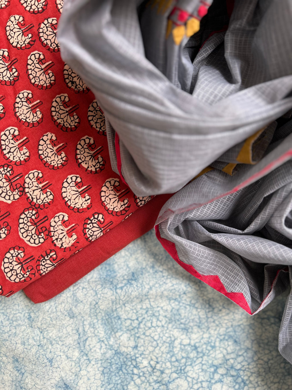 Handblock Handdone Applique Cotton Kota Suit
