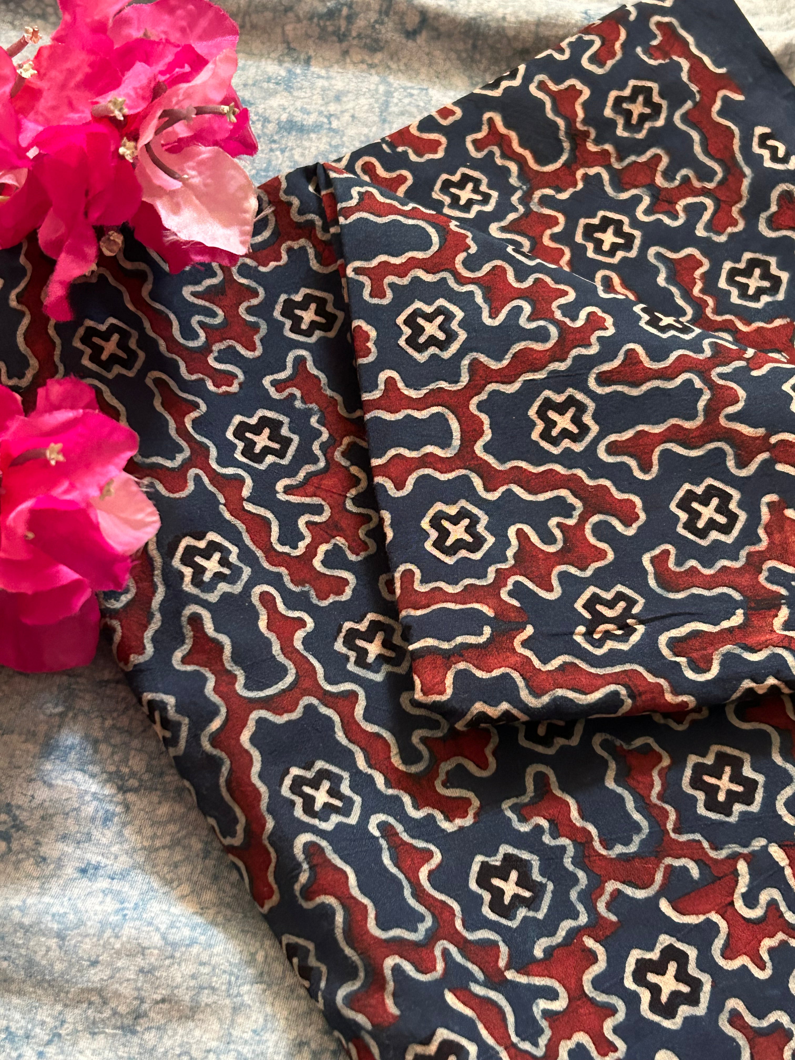 Handcrafted Cotton Fabric 2.5m -Indigo