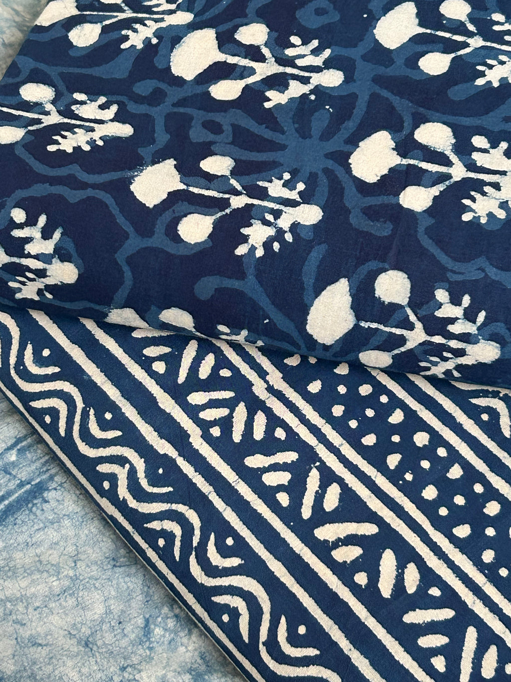 Neel - Daboo Handblock Cotton Kurta Bottom Set