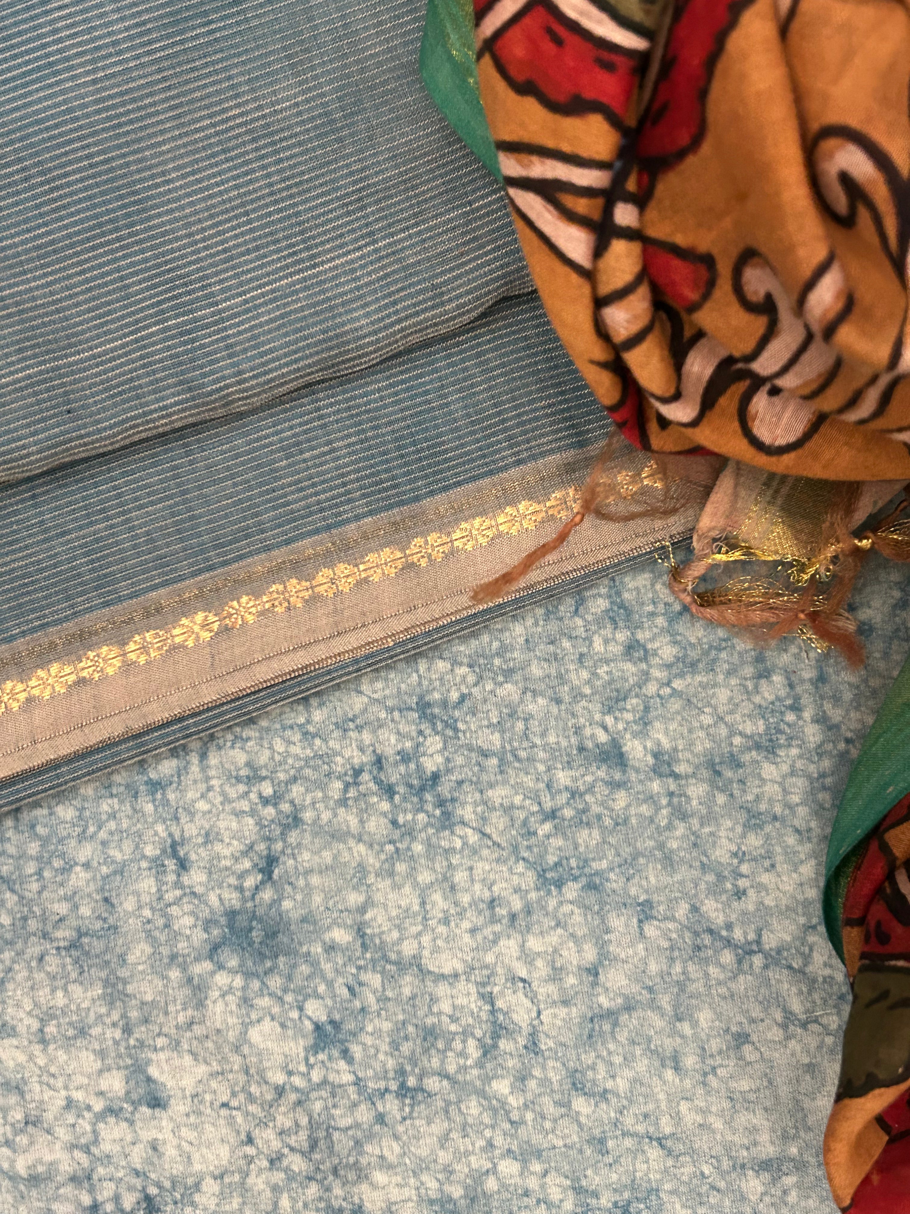 Handwoven Handcrafted Kalamkari Kurta Dupatta Set