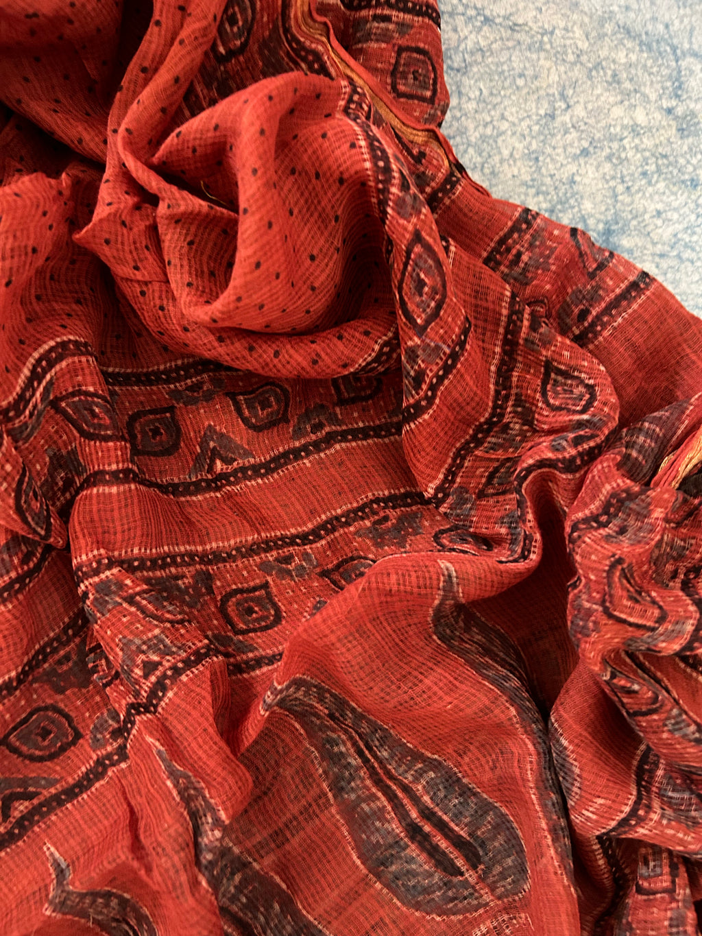 Handblock Ajrakh Kota Dupatta