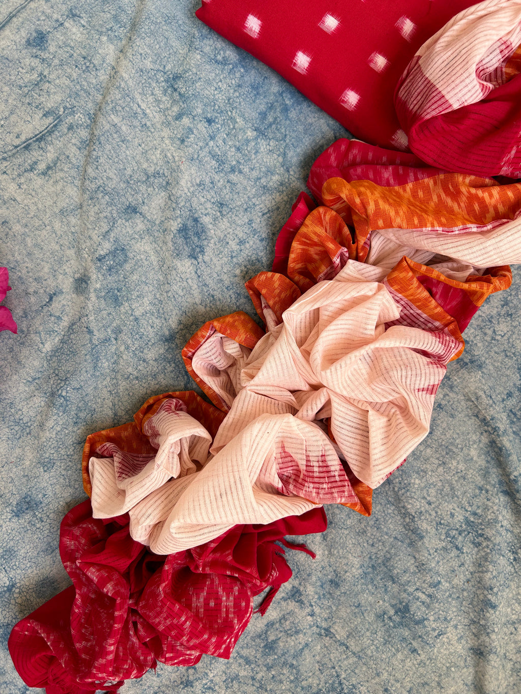 Handwoven Double Ikat Kurta Dupatta Set