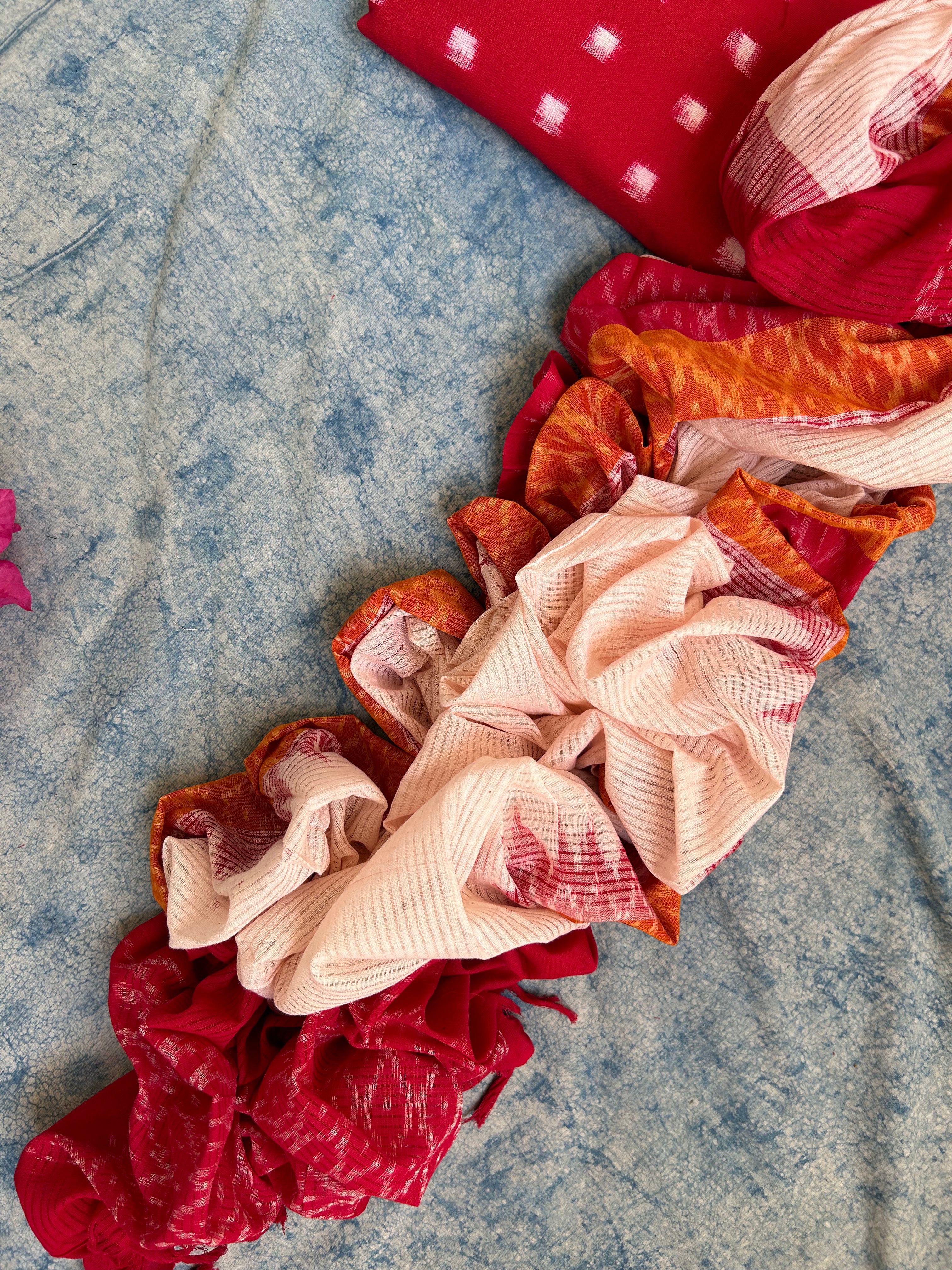 Handwoven Double Ikat Kurta Dupatta Set