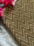 Handcrafted Cotton Fabric 2.5m -Moss green
