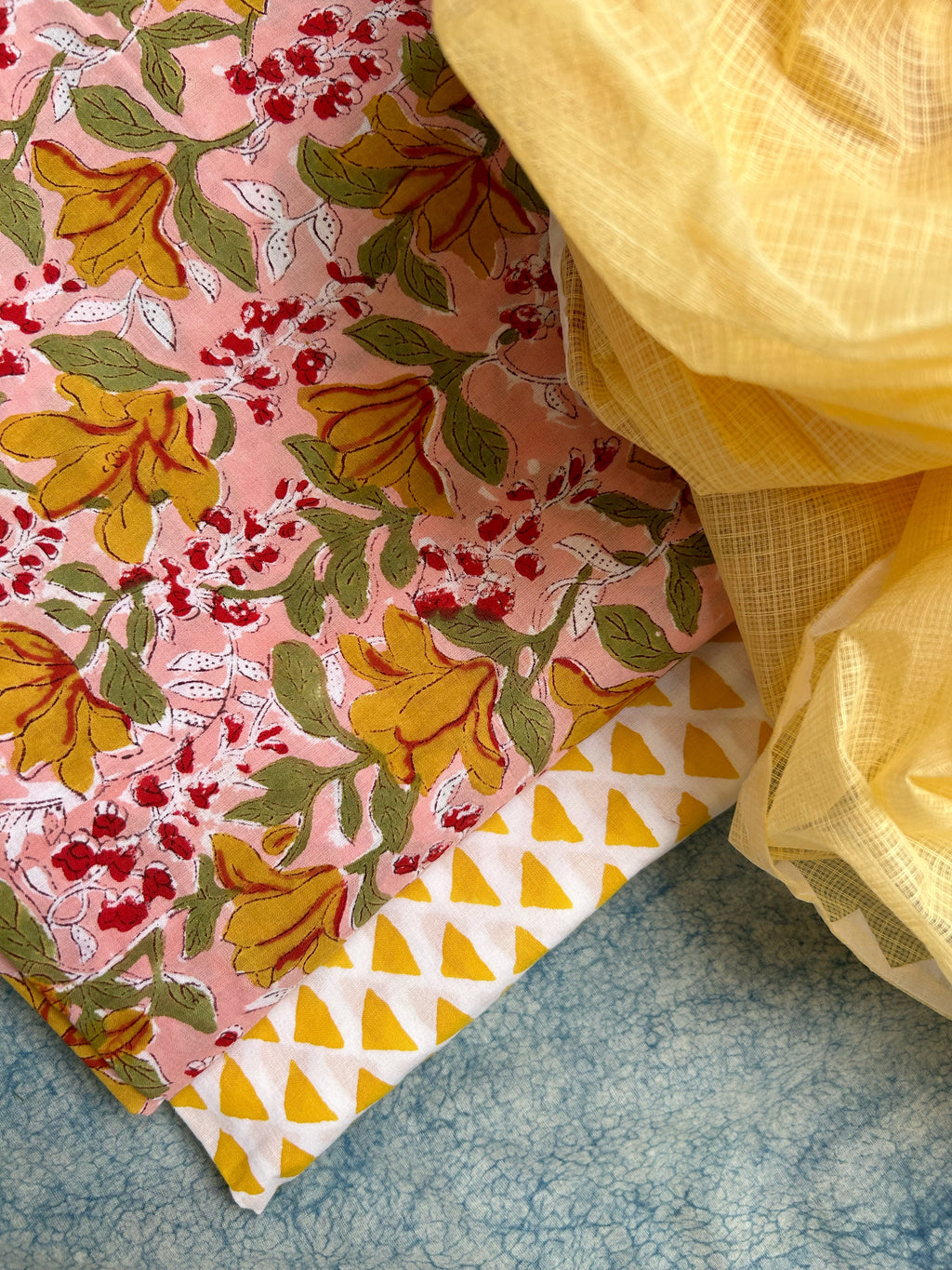 Handblock Handdone Applique Cotton Kota Suit
