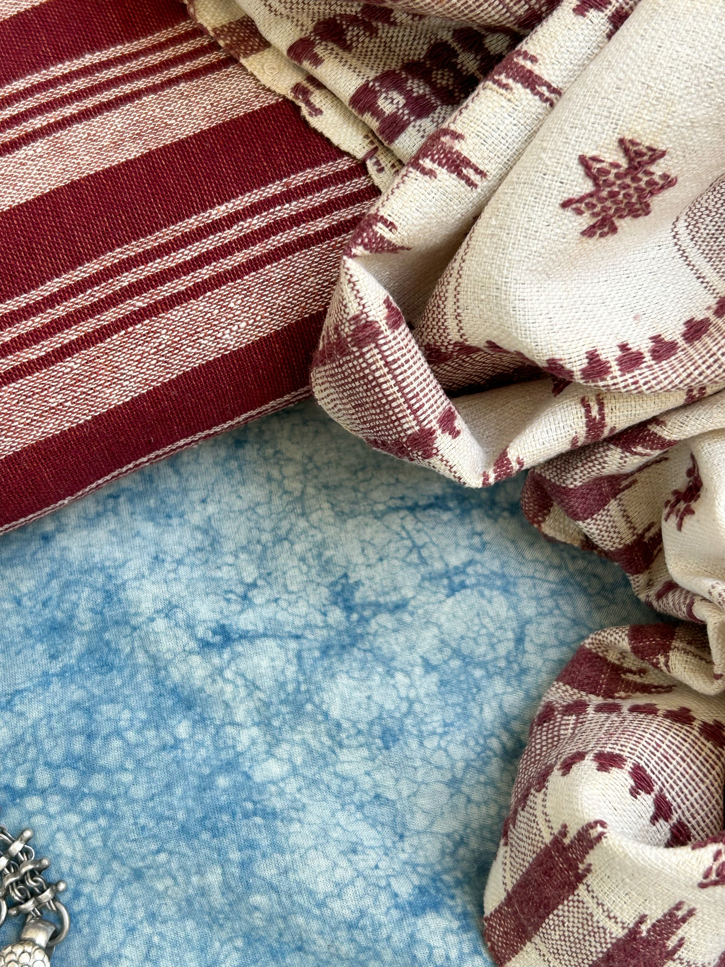 Handspun Handwoven Kotpad Kurta Stole Set