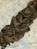 Handblock Ajrakh Cotton Dupatta - Bottle Green