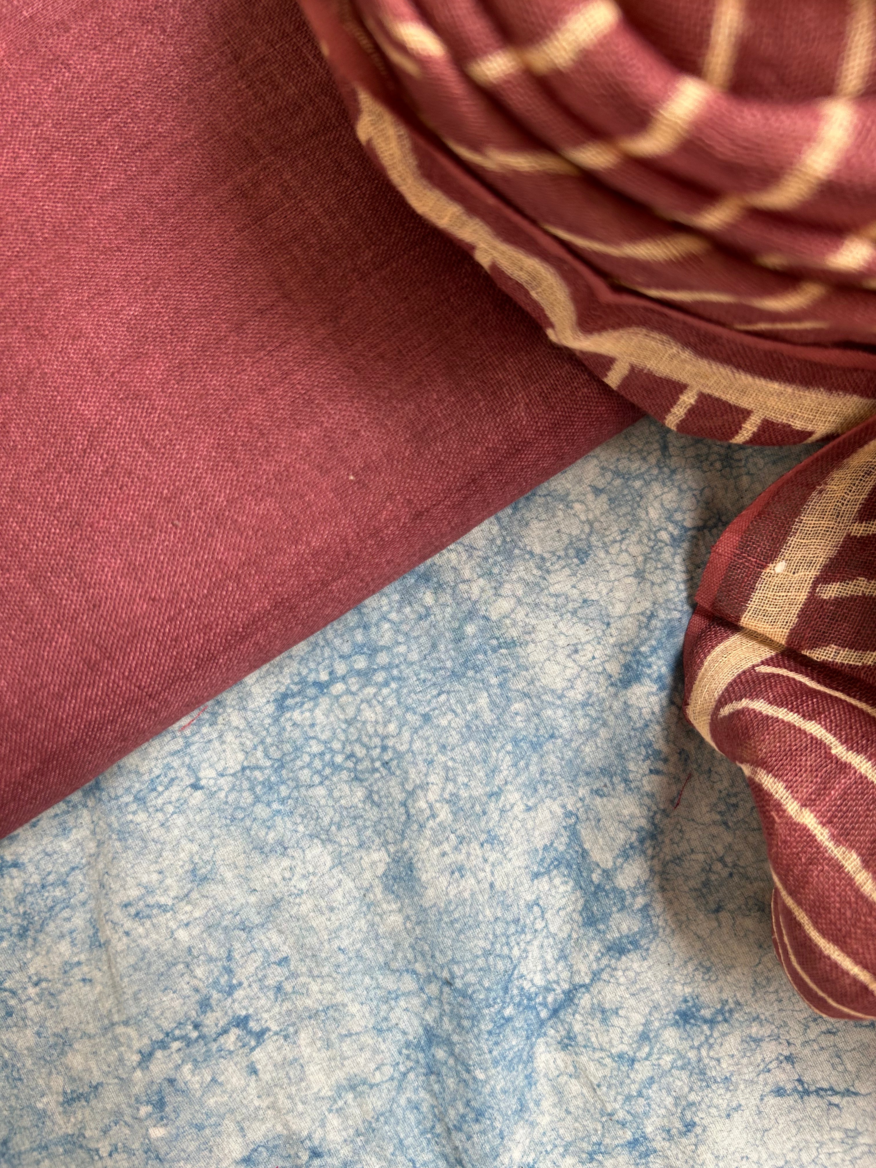 Handcrafted Linen Kurta Dupatta Set