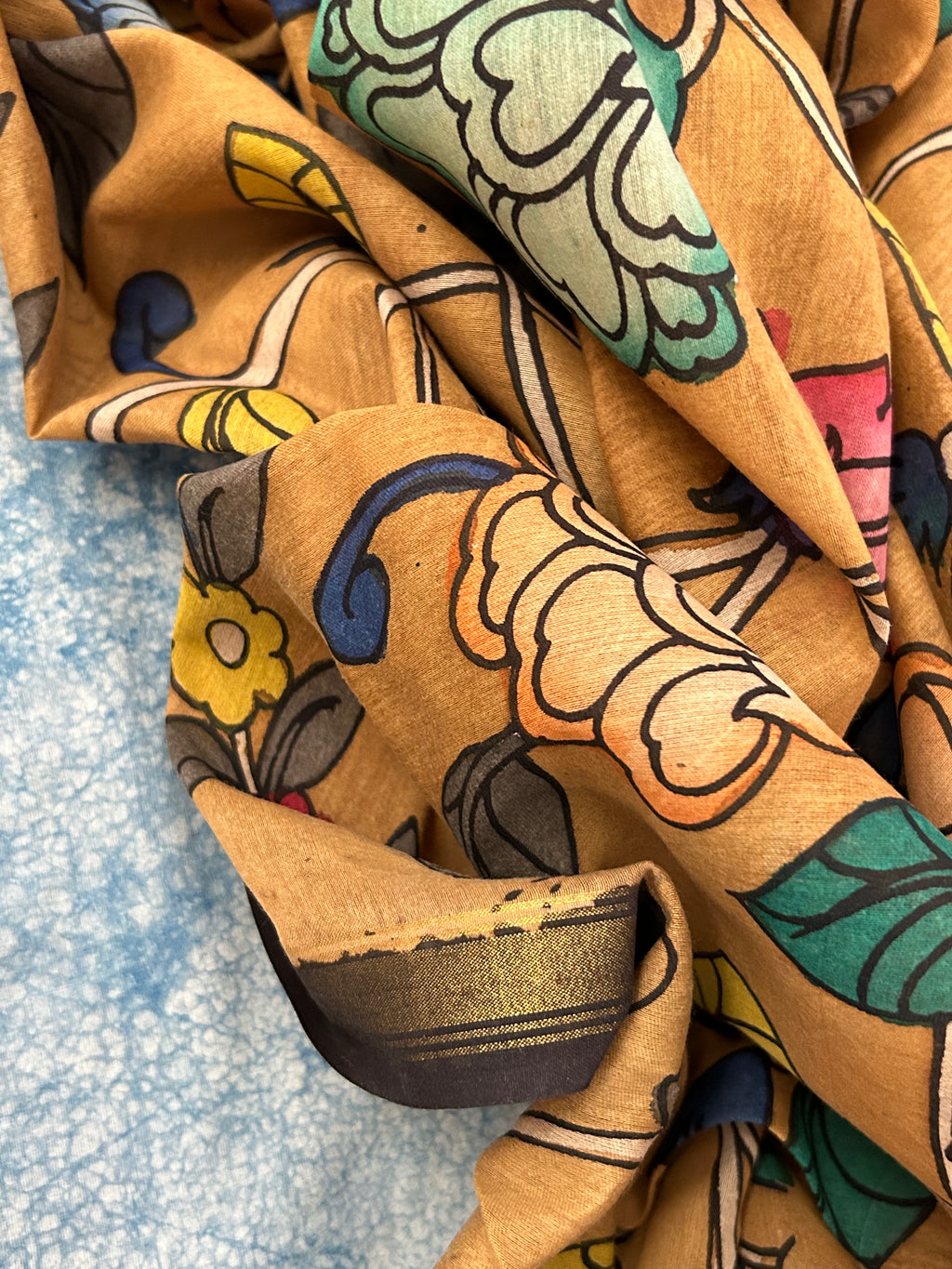 Handwoven Handcrafted Kalamkari Kurta Dupatta Set