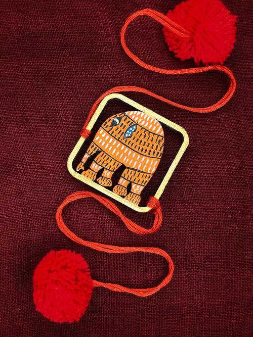 A token of our gratitude - Handpainted Gond Art Rakhi
