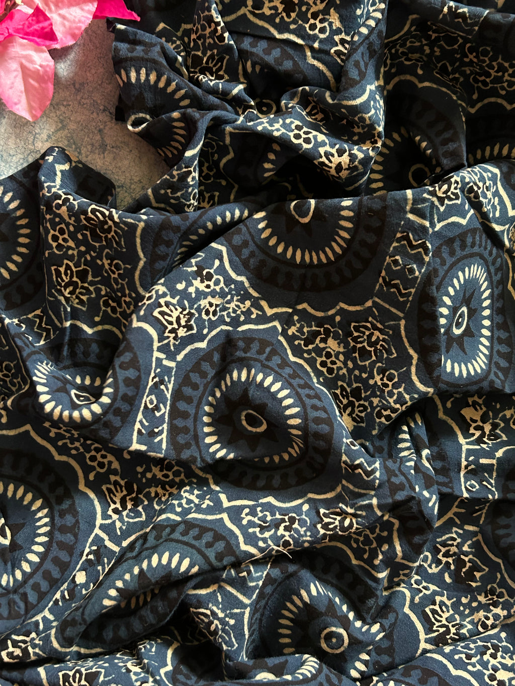 Handcrafted Cotton Fabric 2.5m -Indigo