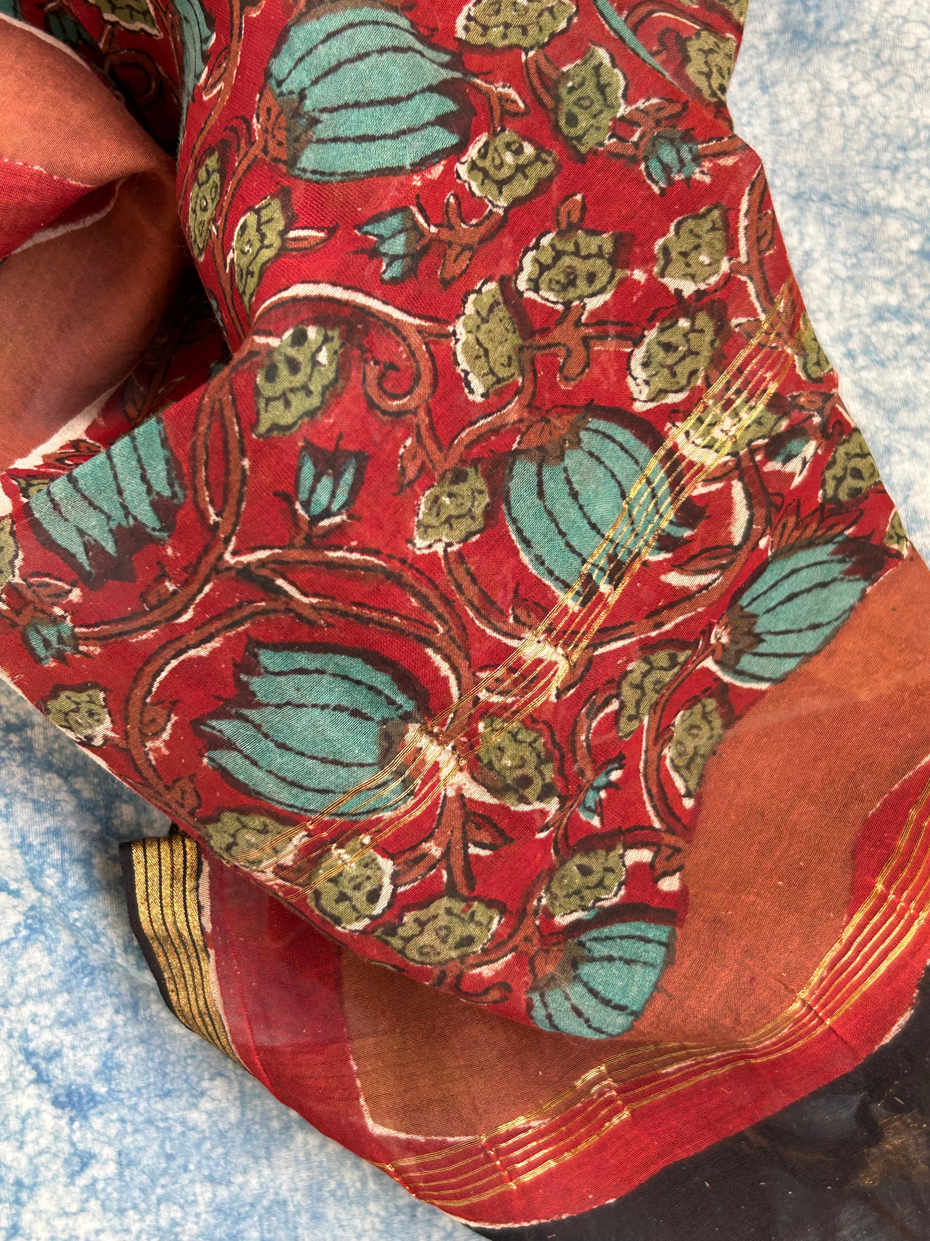 Handcrafted Cotton Chanderi Suit