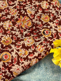 Pedana Hand Block Printed Kalamkari Natural Dyed Cotton