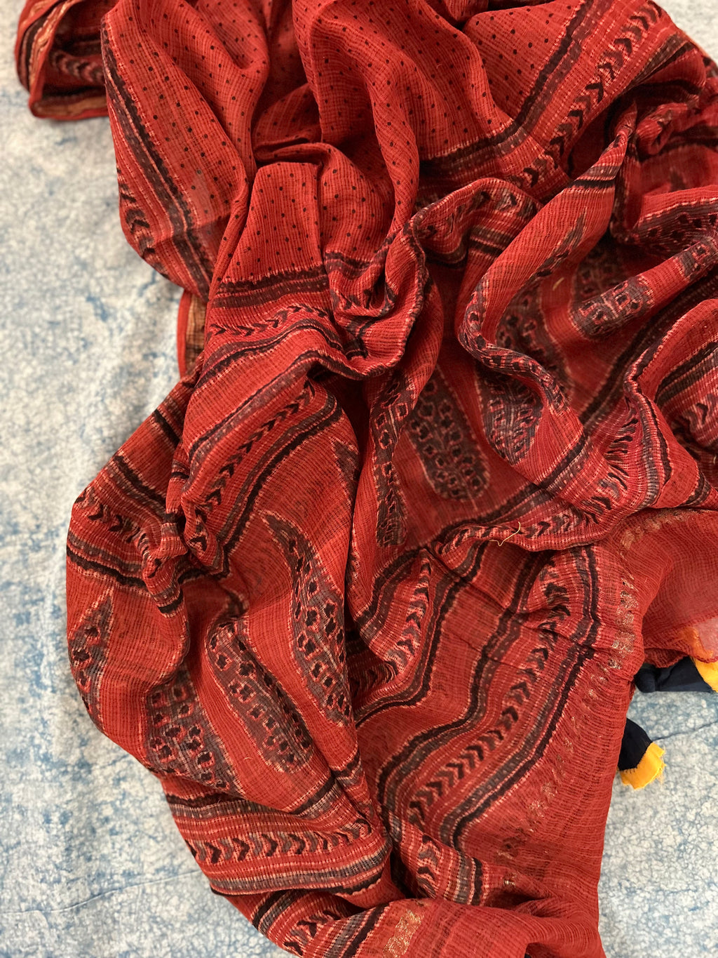 Handblock Ajrakh Kota Dupatta