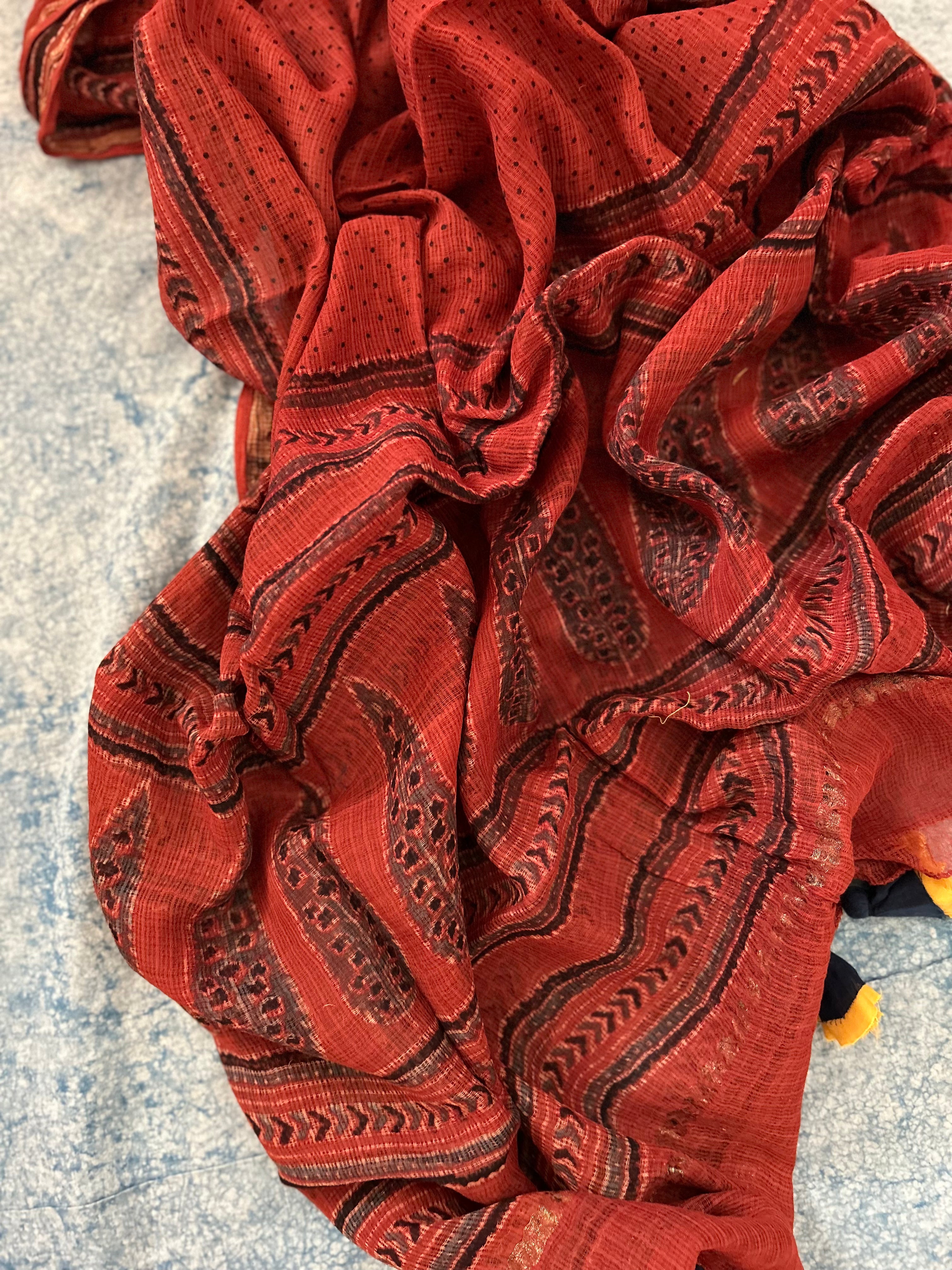 Handblock Ajrakh Kota Dupatta