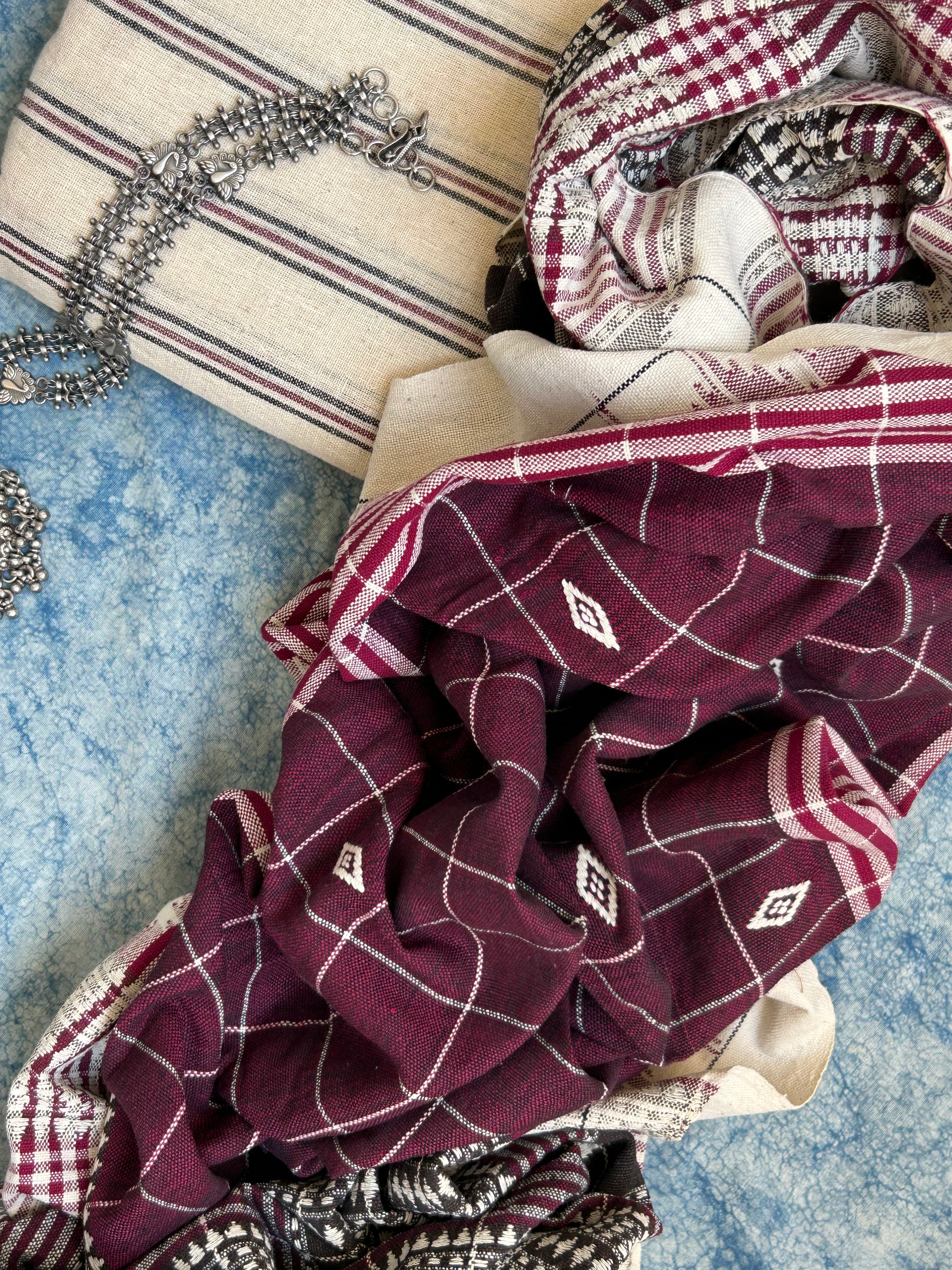 Handspun Handwoven Kotpad Kurta Dupatta Set