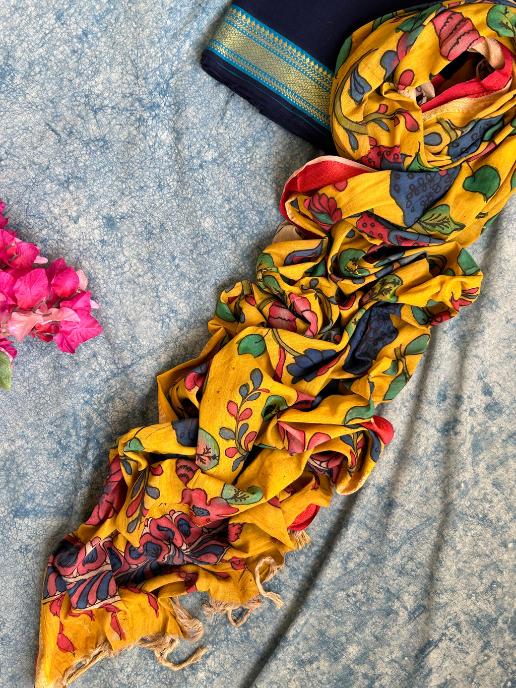 Handwoven Handcrafted Kalamkari Kurta Dupatta Set