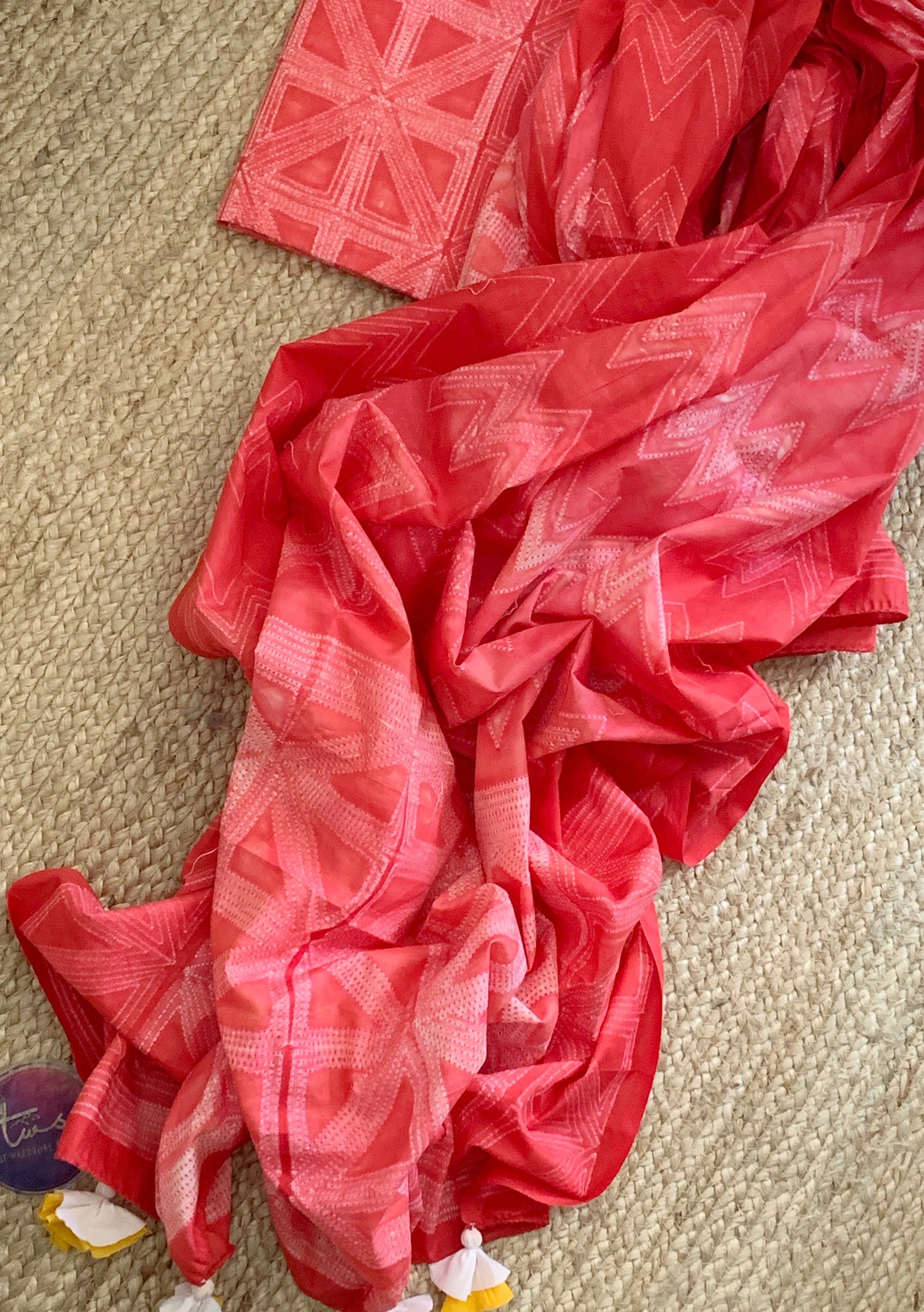 Handcrafted Shibori Kurta Dupatta Set