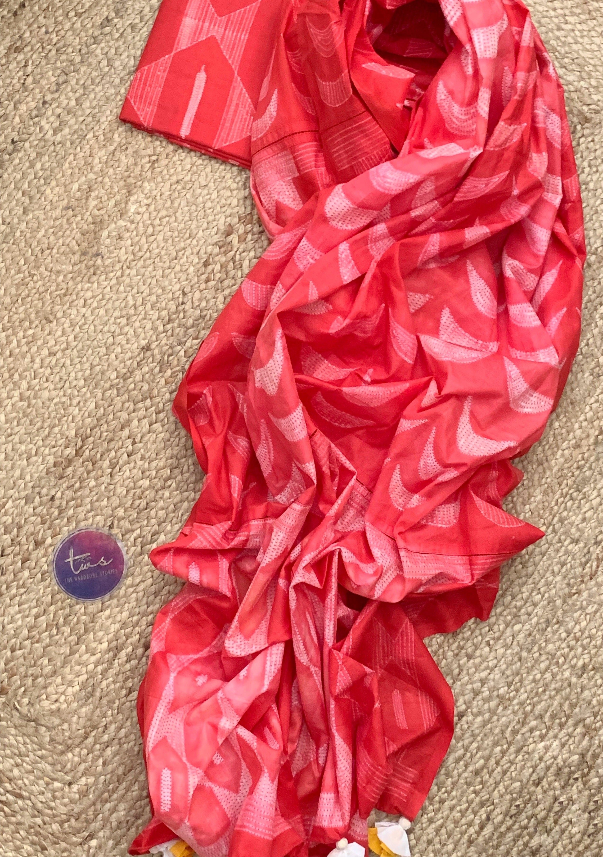 Handcrafted Shibori Kurta Dupatta Set