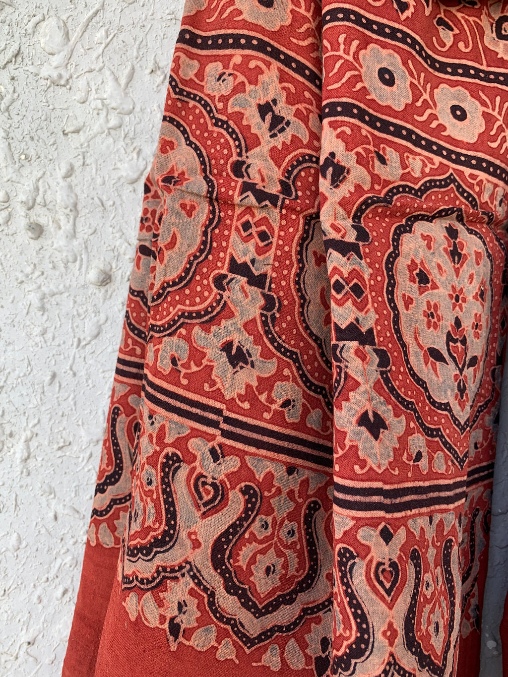 Handblock Ajrakh Dupatta