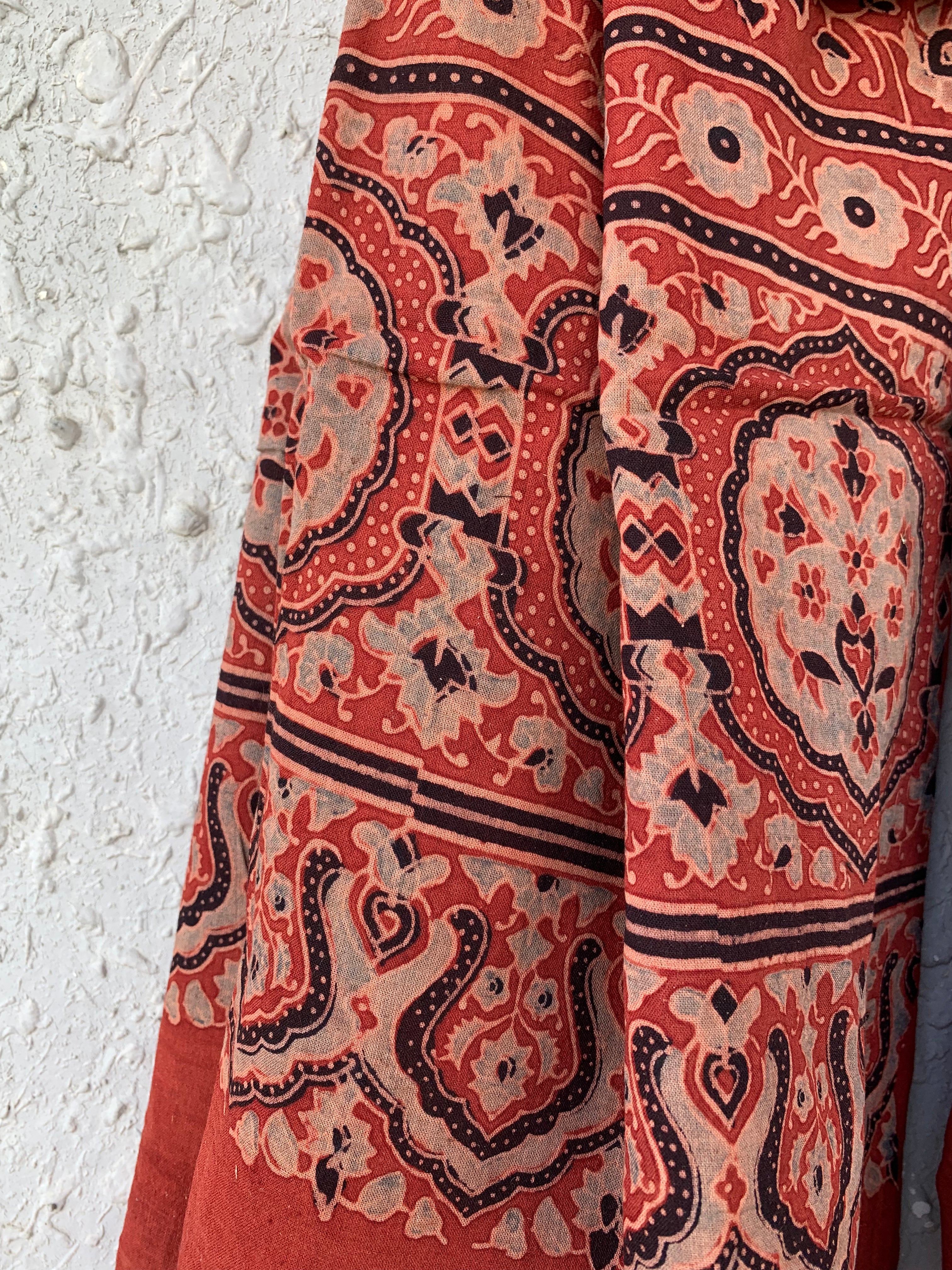 Handblock Ajrakh Dupatta