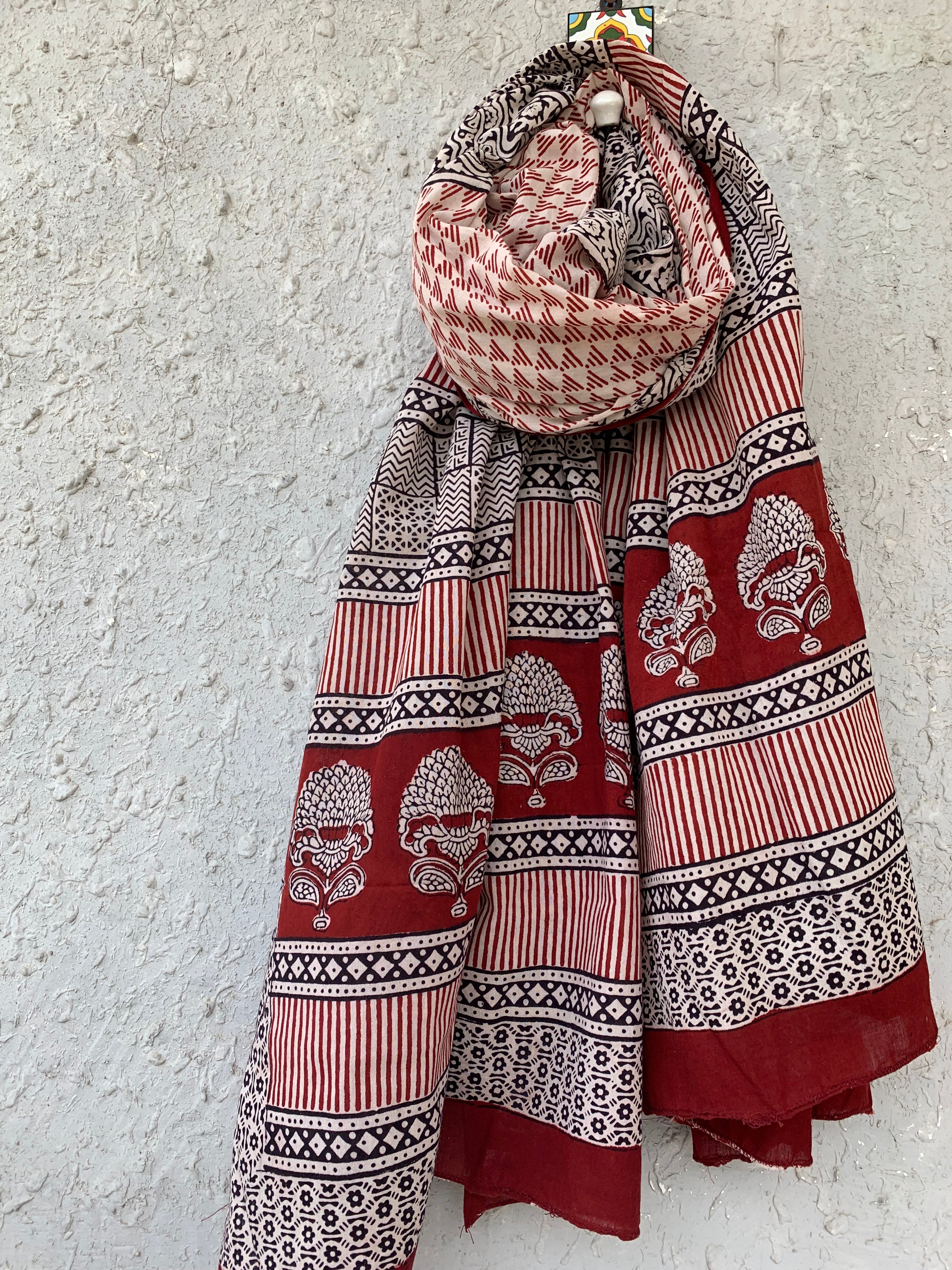 Handblock Bagh Dupatta