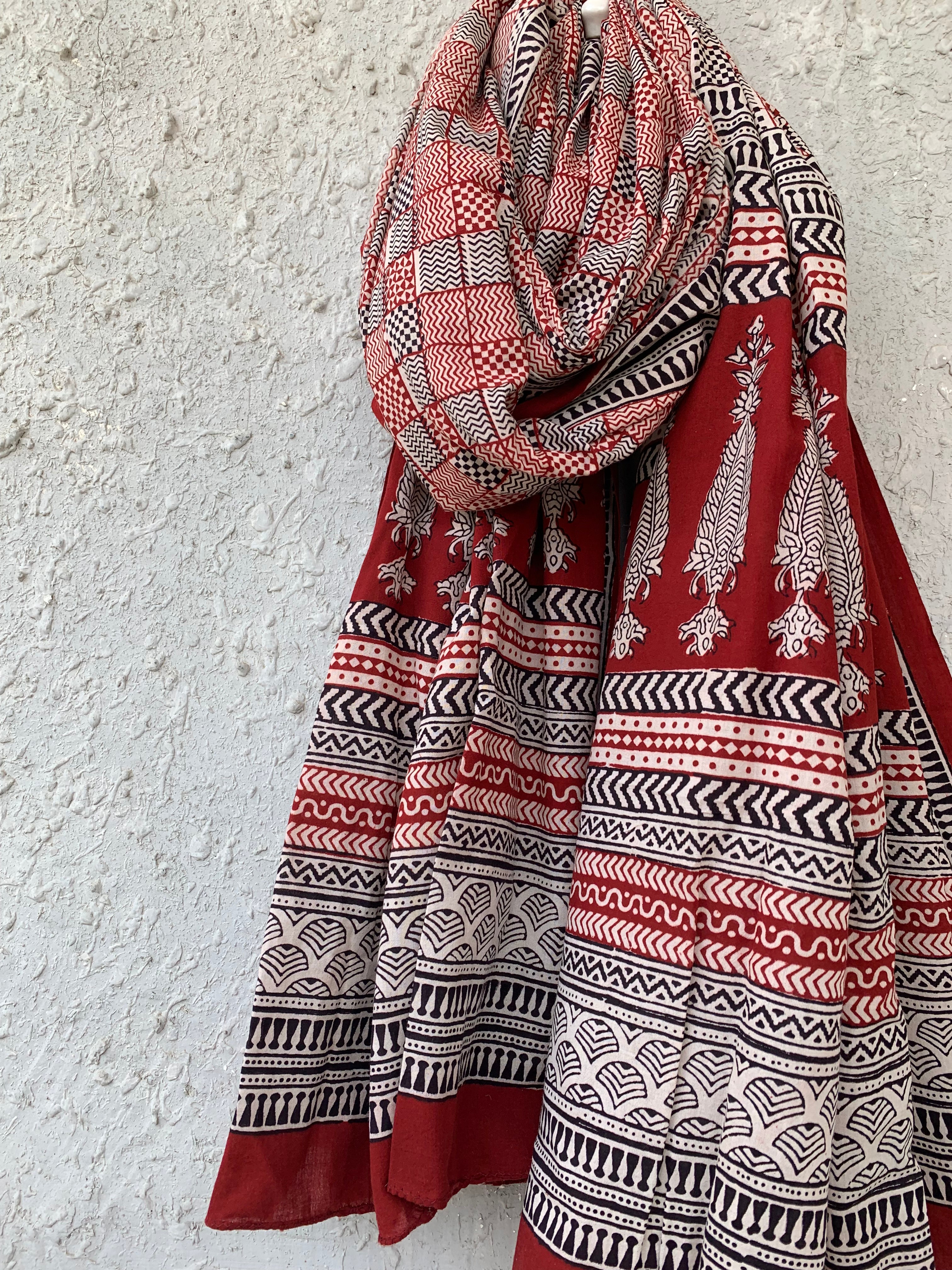 Handblock Bagh Dupatta