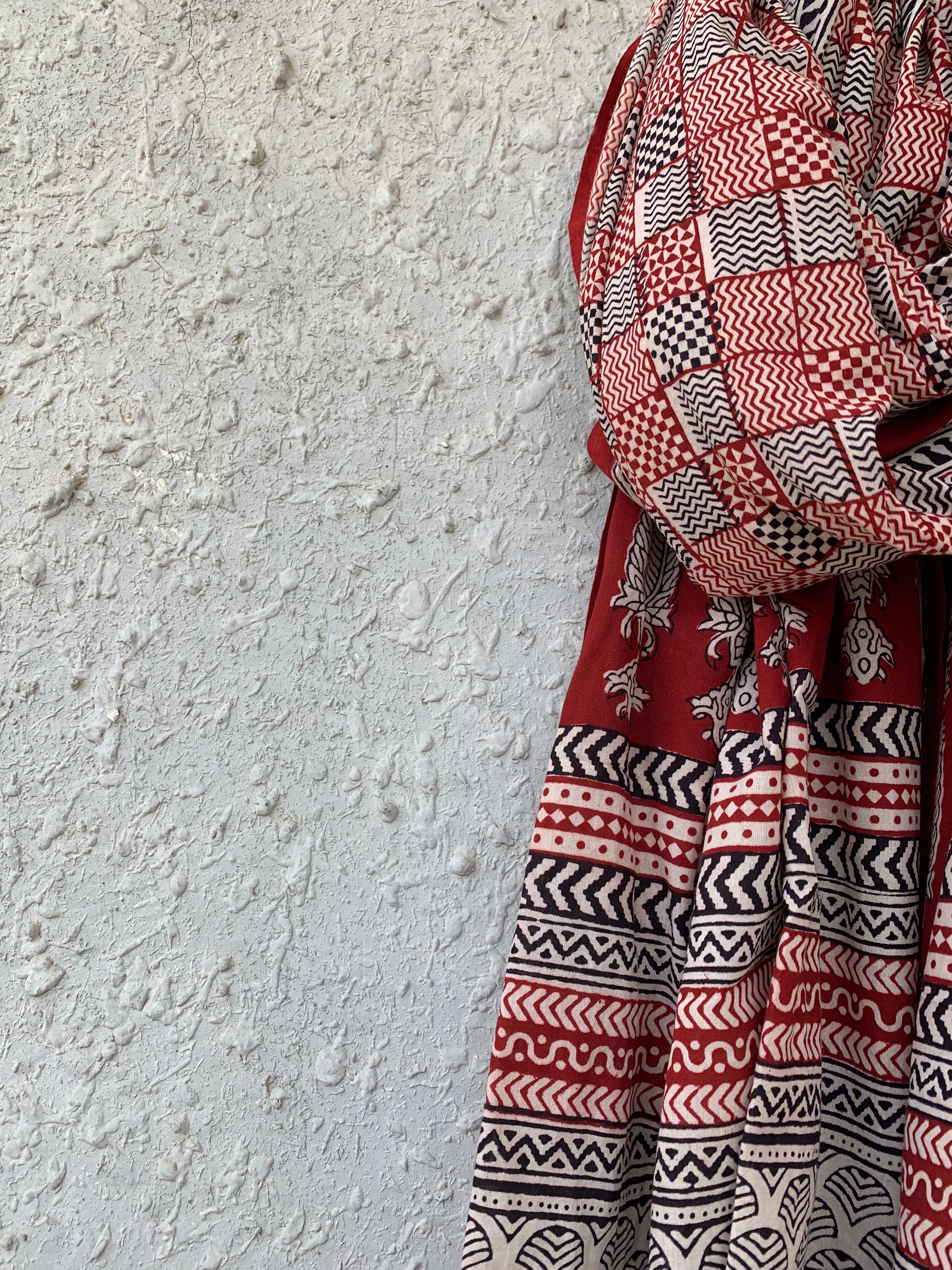 Handblock Bagh Dupatta