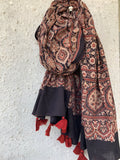 Handblock Ajrakh Dupatta