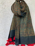 Handblock Ajrakh Dupatta