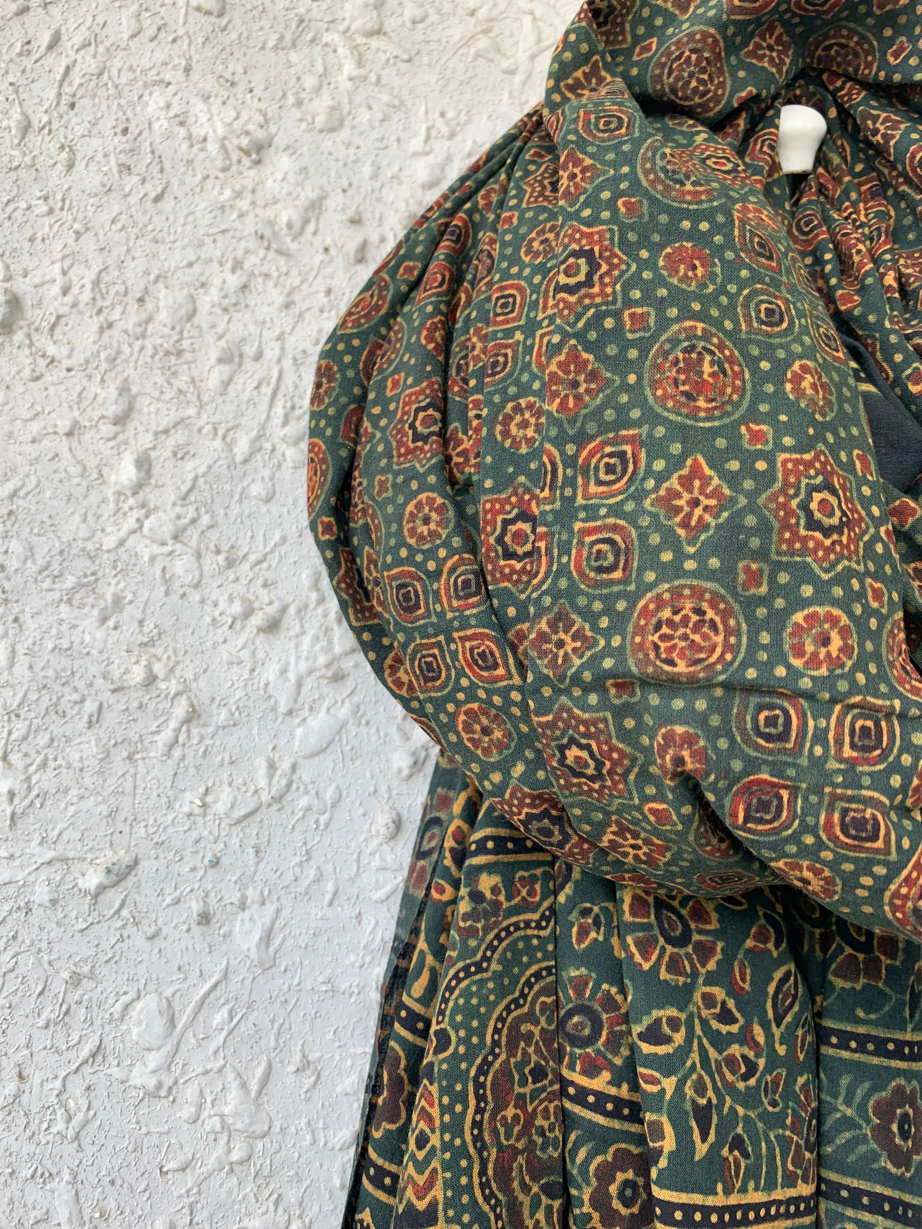 Handblock Ajrakh Dupatta