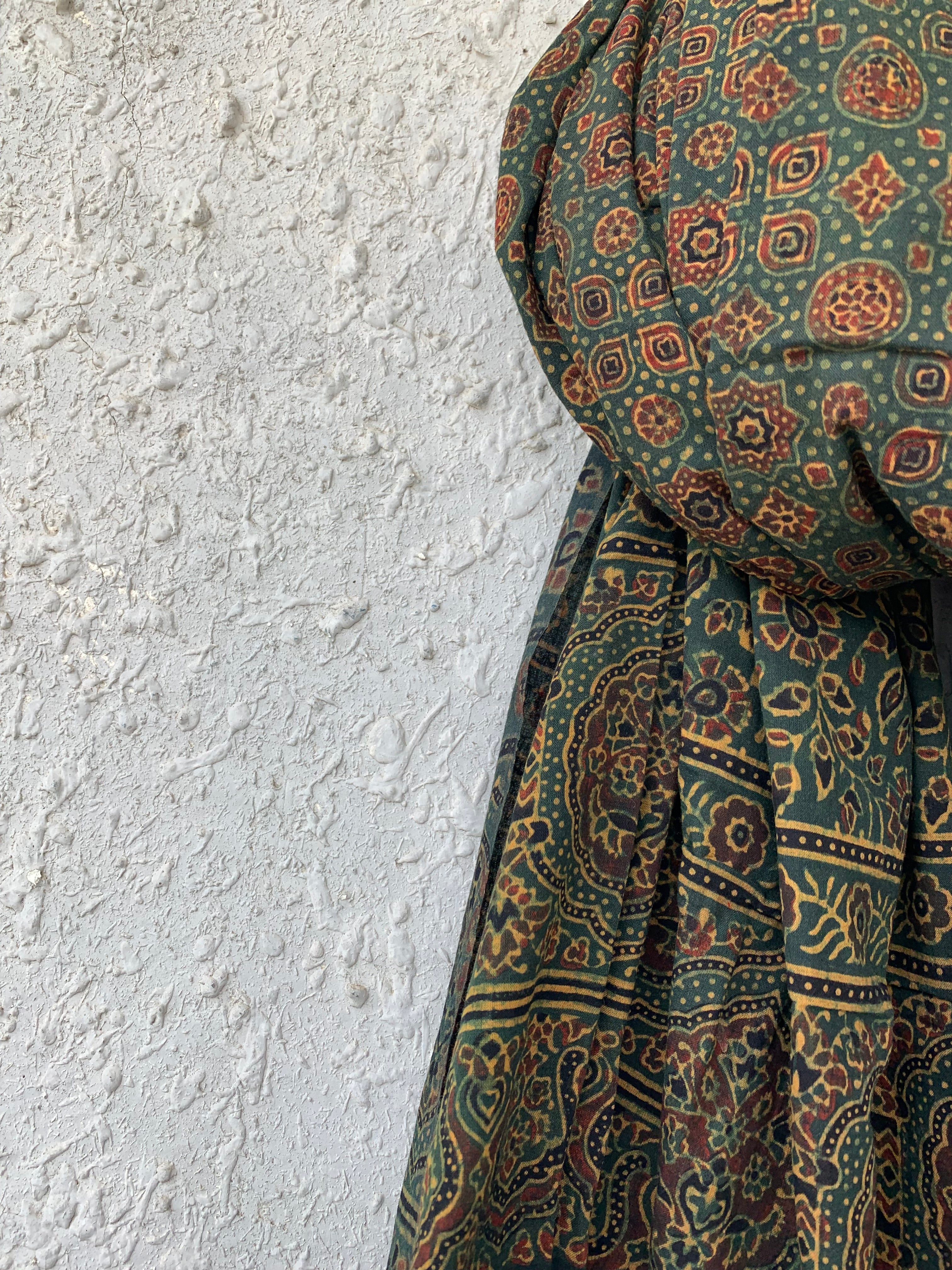 Handblock Ajrakh Dupatta