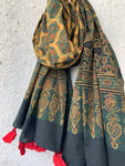 Handblock Ajrakh Dupatta