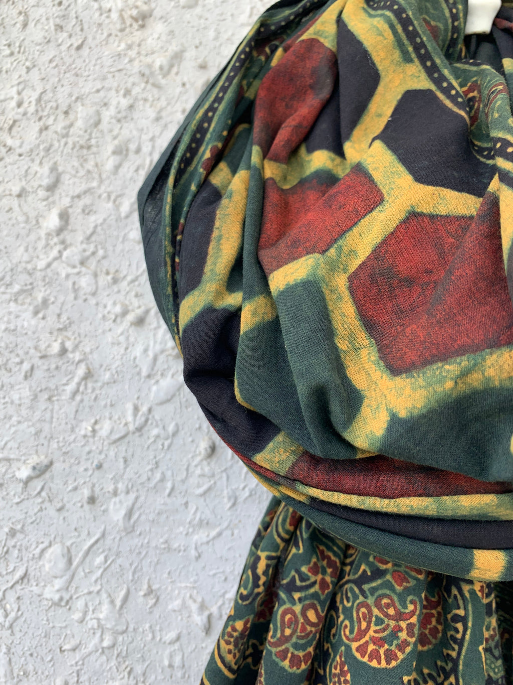 Handblock Ajrakh Dupatta