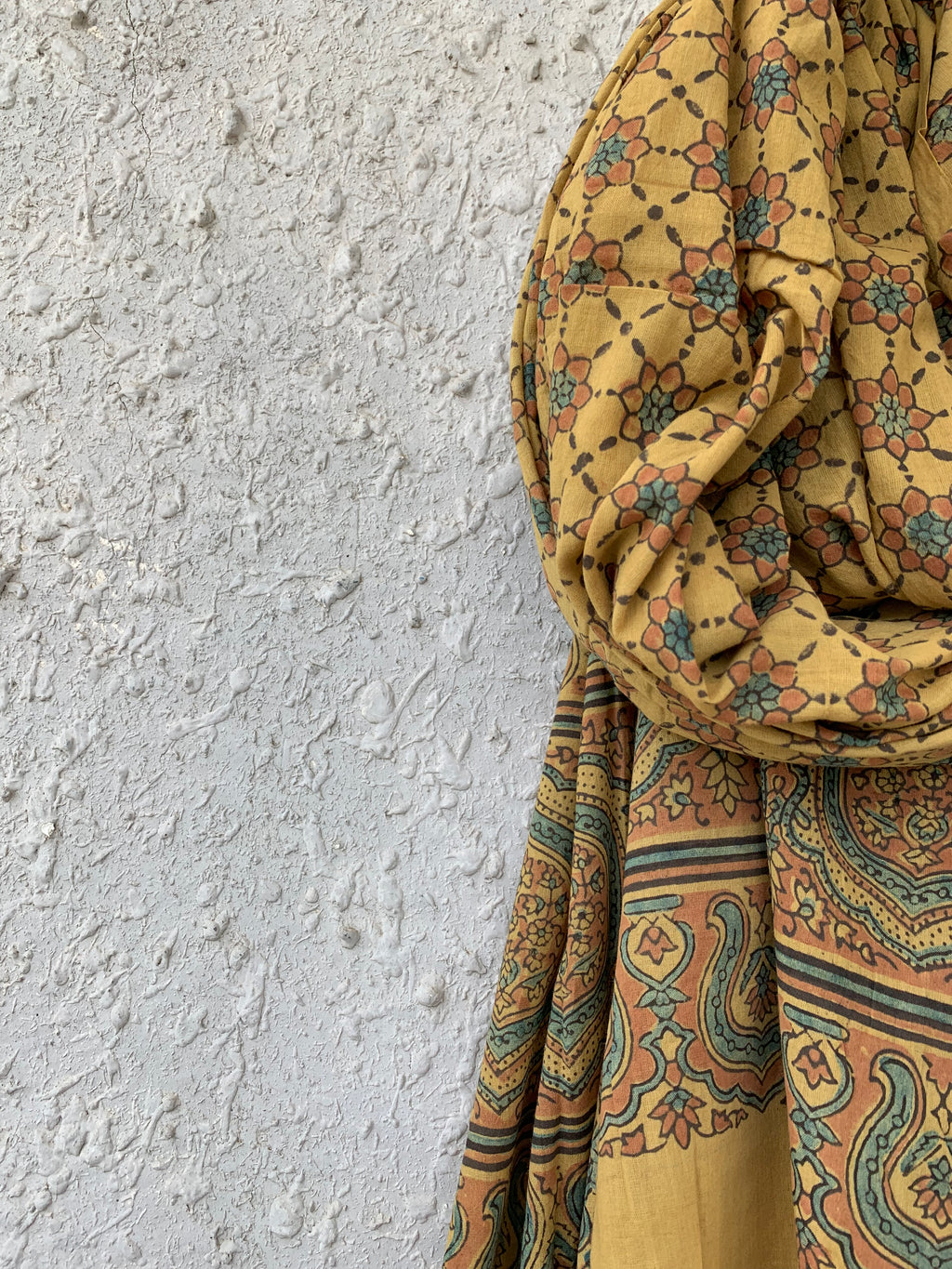 Handblock Ajrakh Dupatta