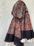 Handblock Ajrakh Dupatta