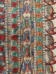 Madhubani Handpainted Cotton Silk Dupatta