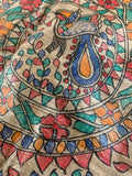 Madhubani Handpainted Tussar Silk Dupatta