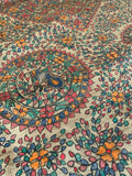 Madhubani Handpainted Tussar Silk Dupatta