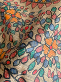 Madhubani Handpainted Tussar Silk Dupatta