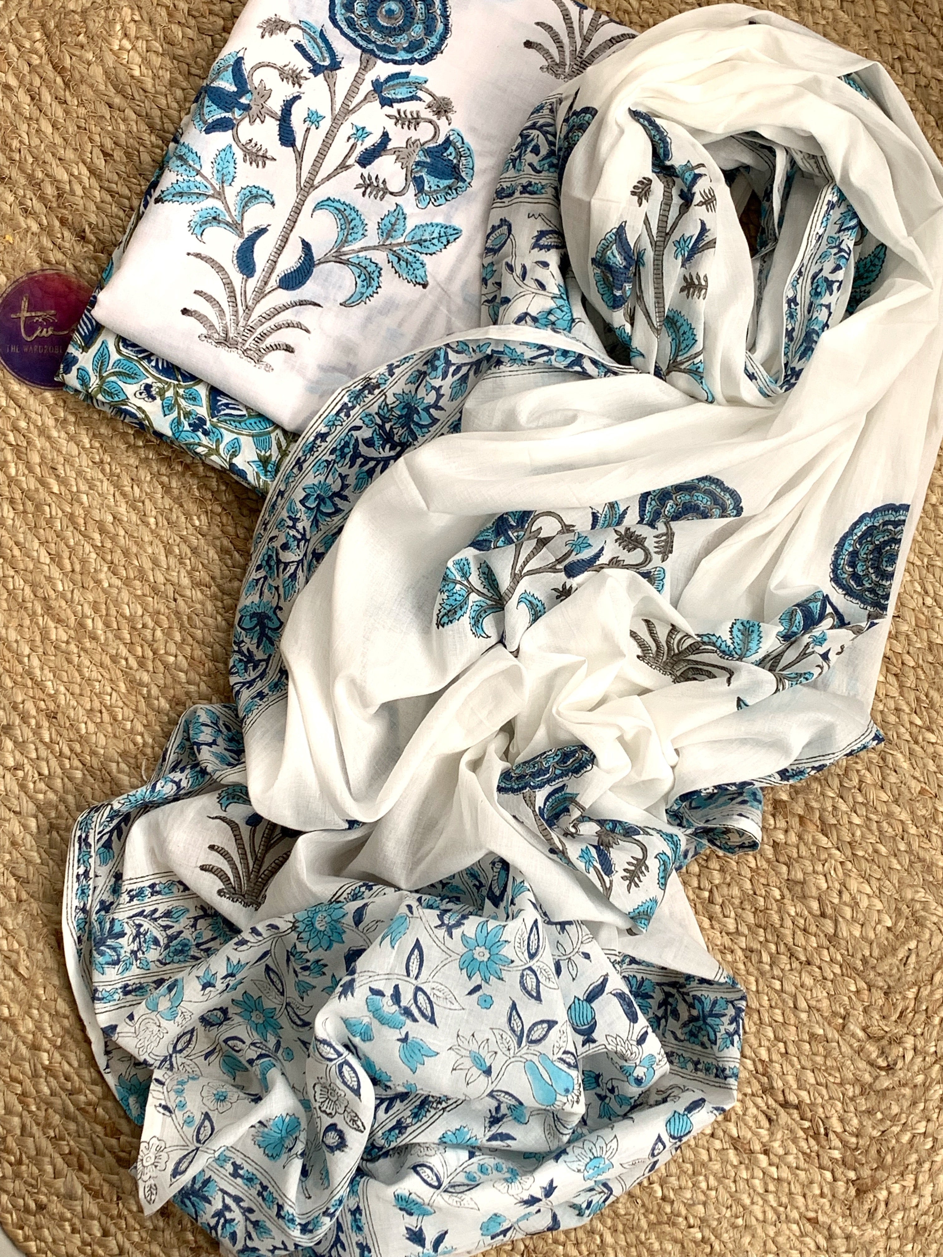 Handblock Cotton Suit