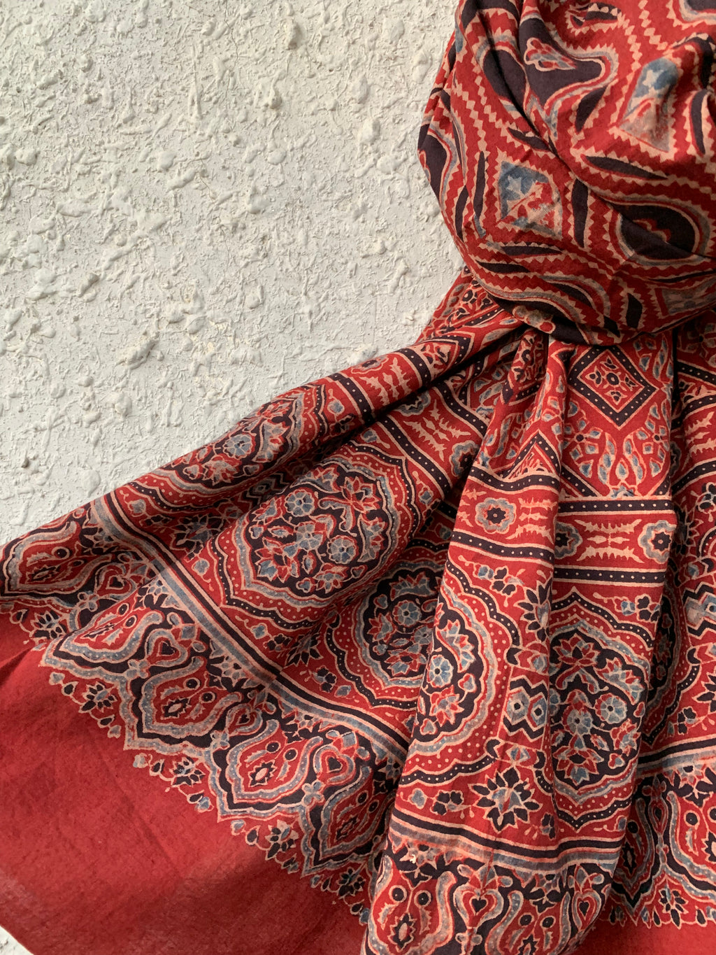 Handblock Ajrakh Dupatta