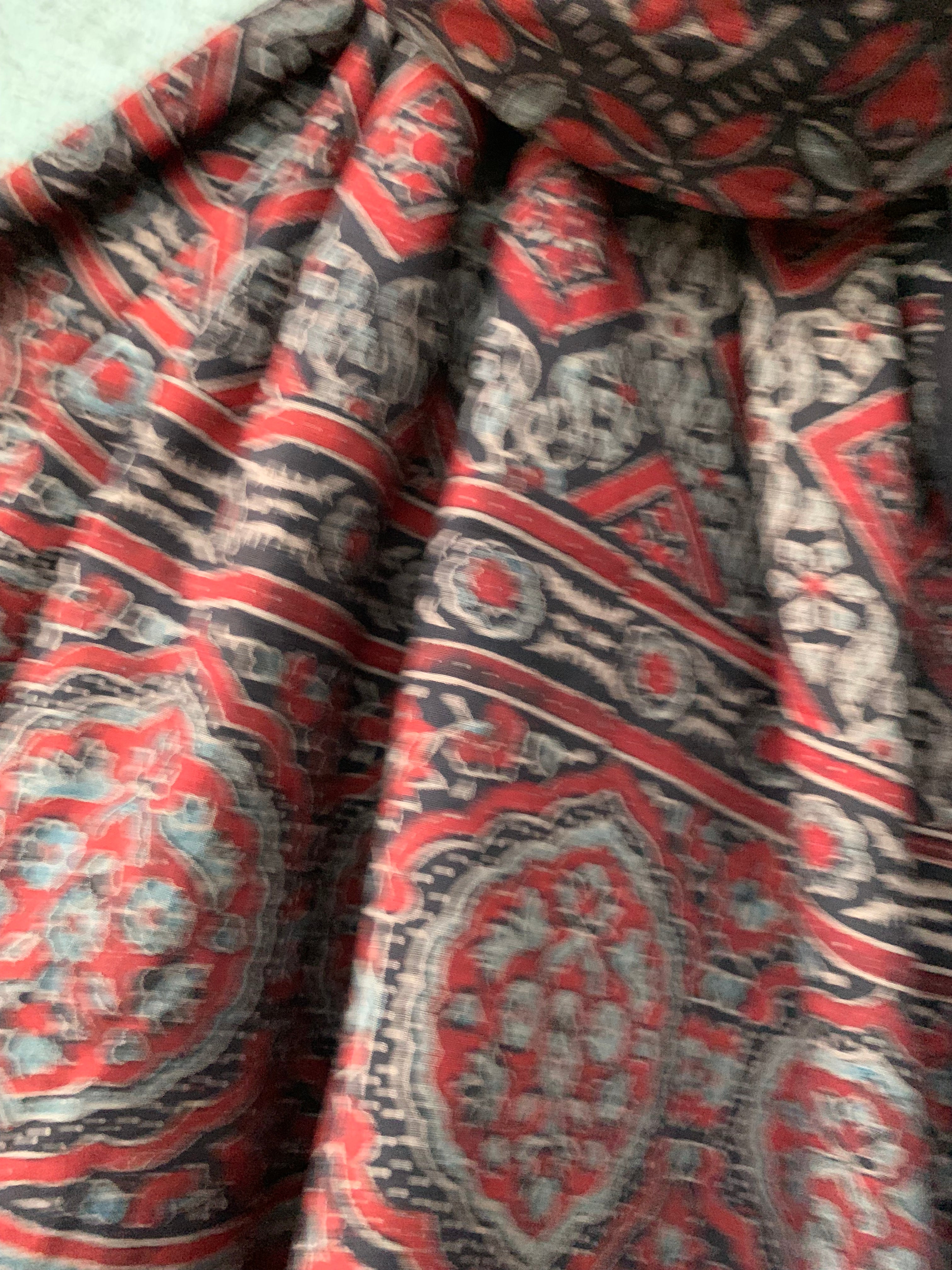 Handblock Ajrakh Dupatta