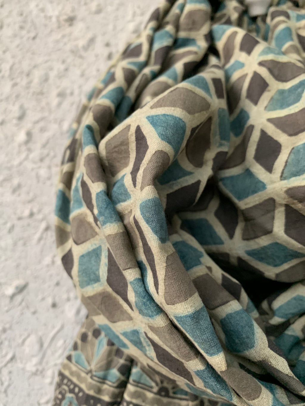 Handblock Ajrakh Dupatta