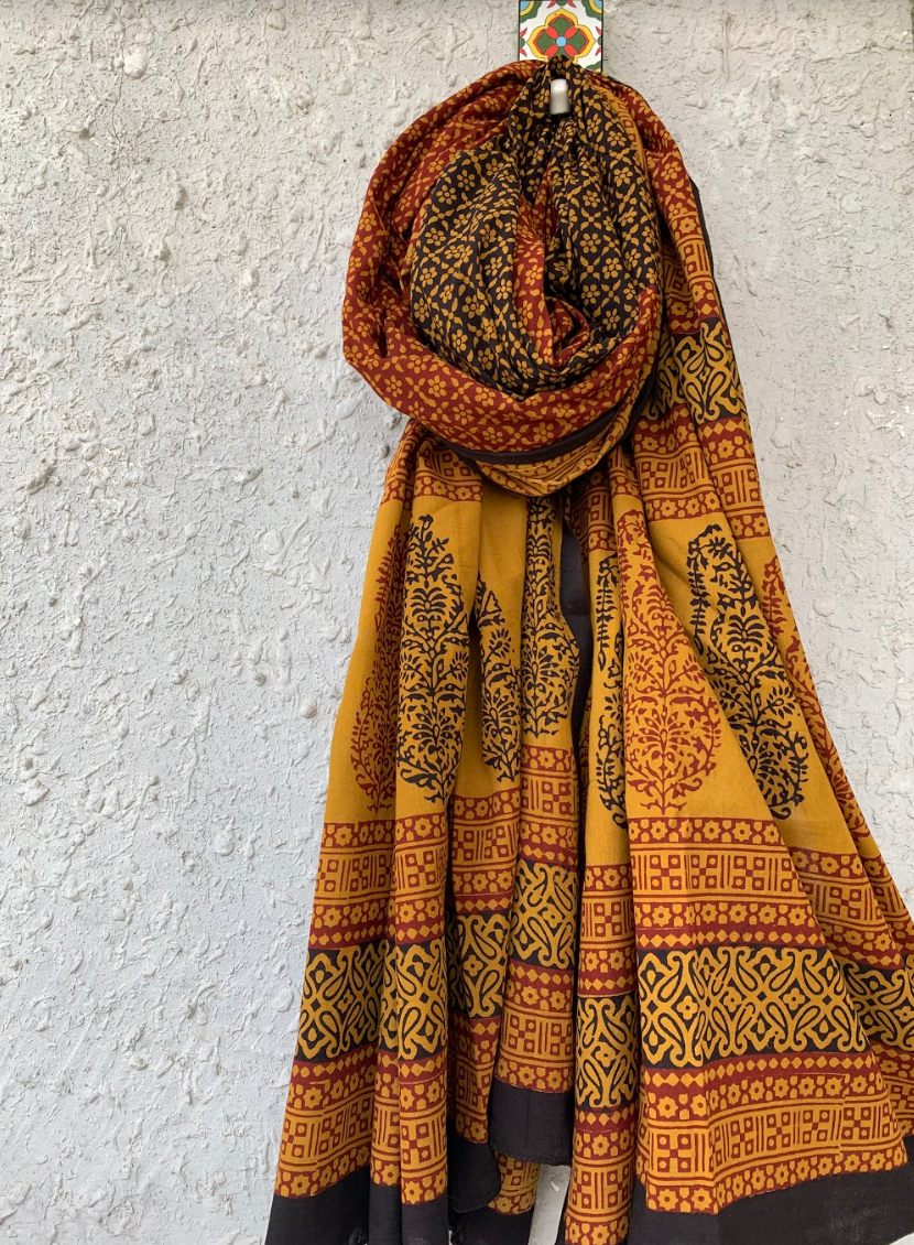 Handblock Bagh Dupatta