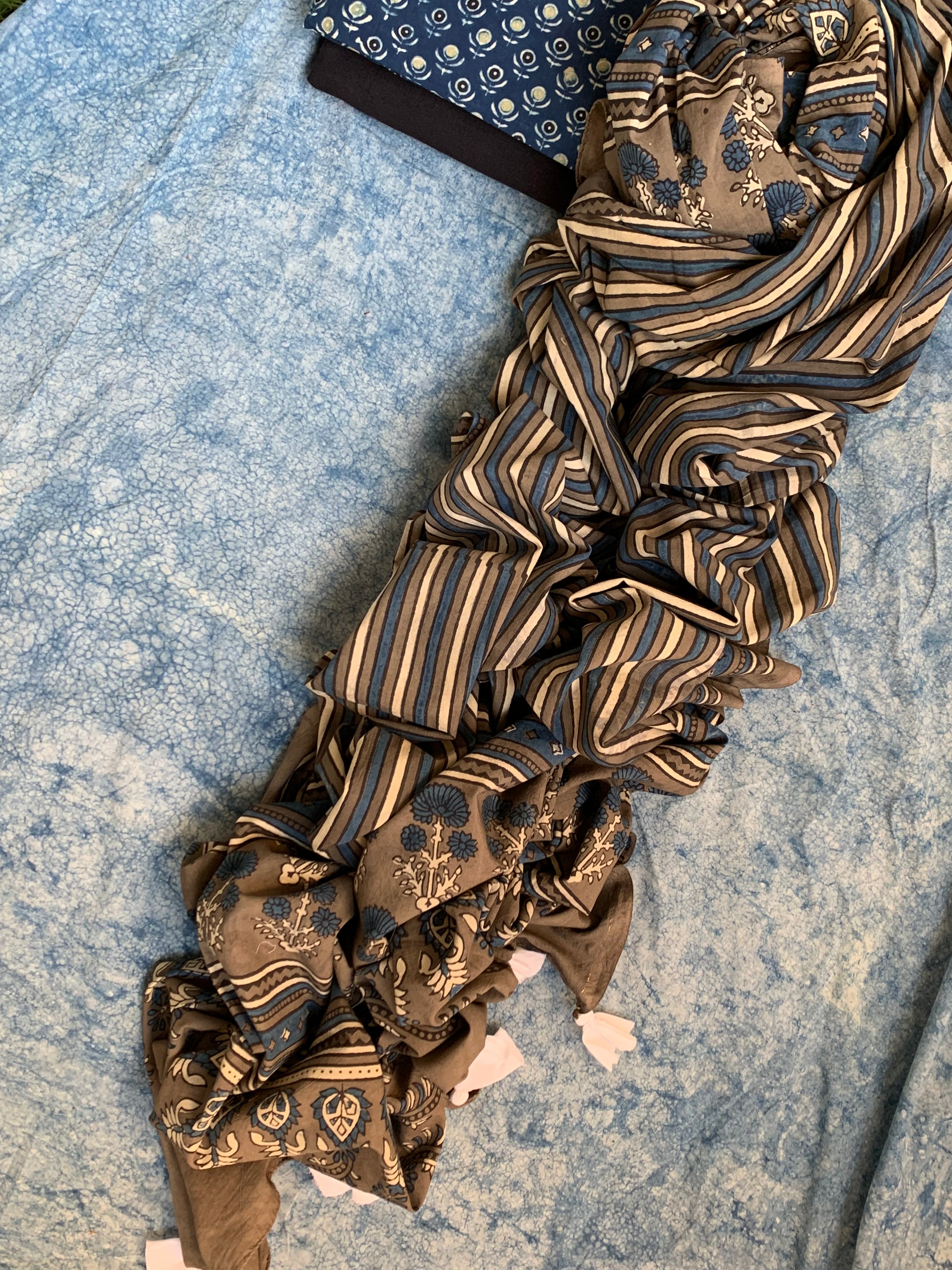 Natural Dyes Handblock Ajrakh Cotton Suit