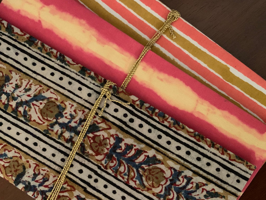 Block Print Fabric Envelope (Set of 3)