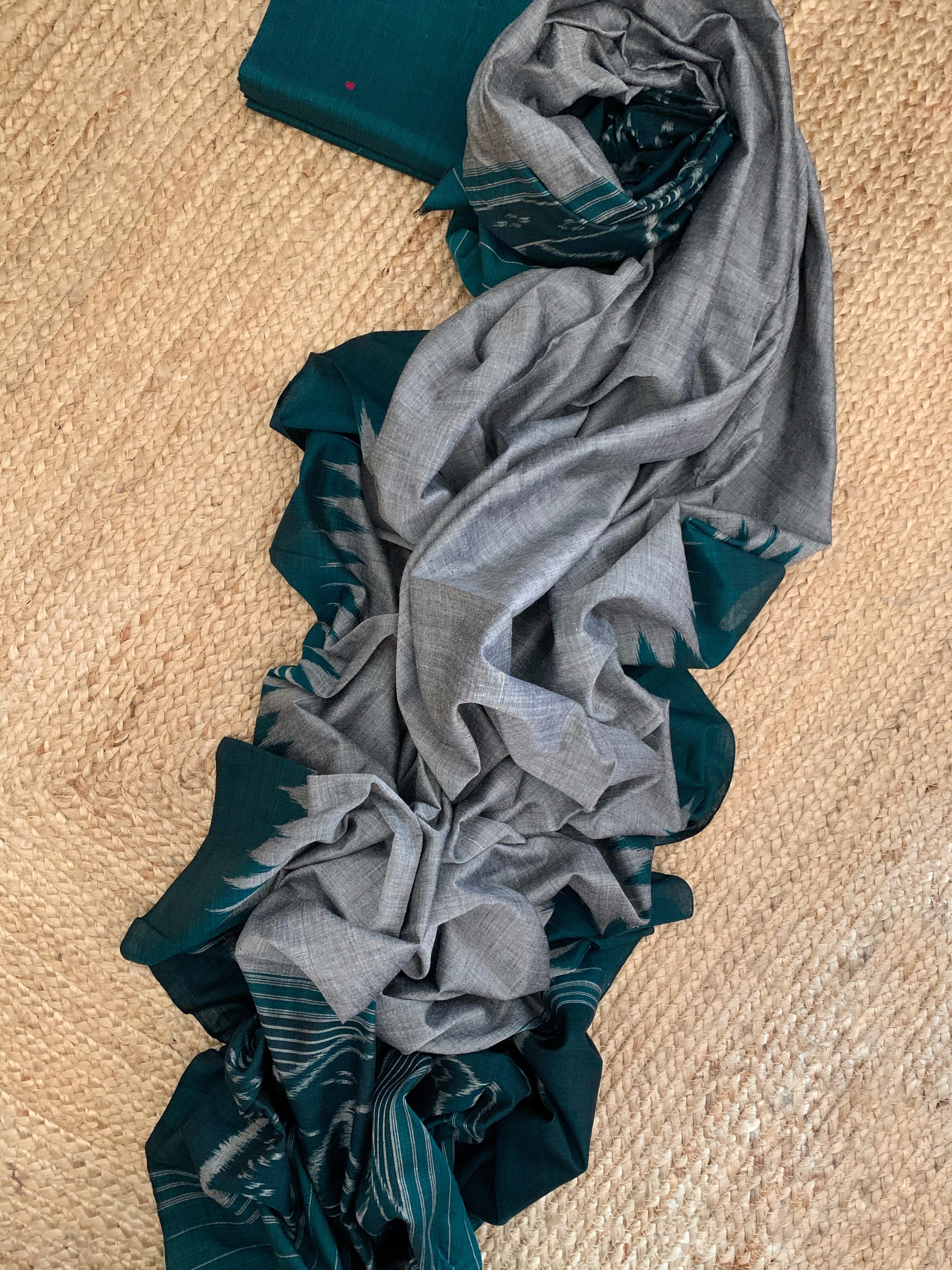 Handwoven Nuapatna Kurta Dupatta Set